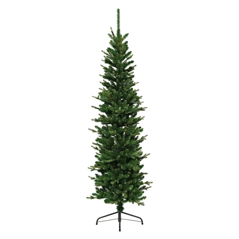 Künstlicher Weihnachtsbaum, 180 cm hoch, mit Ständer, grün.