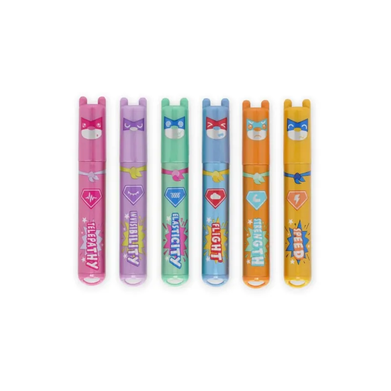 Teddy's Superpower – Set mit 6 Mini-Textmarkern • LEGAMI MILANO