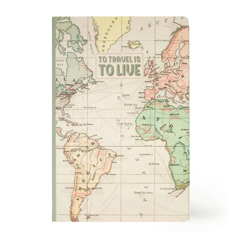 Liniertes A5-Notizbuch QUADERNO - "Travel" von LEGAMI, Produktansicht 1