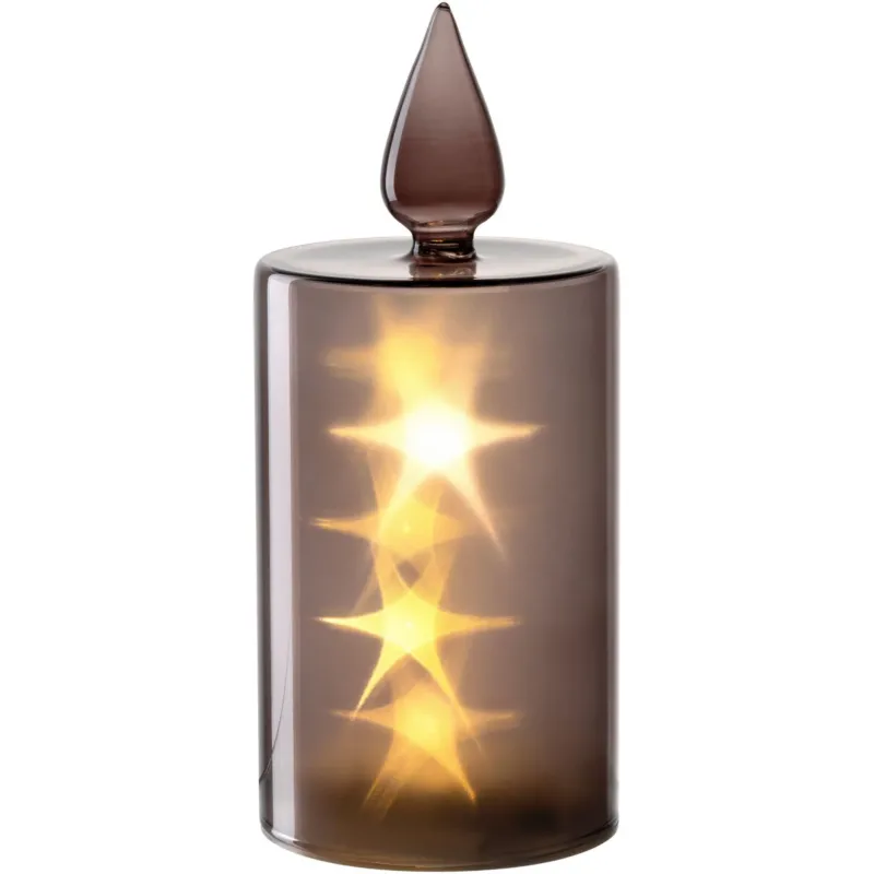 LED-Kerze Grau SILENZIO 21 cm von LEONARDO