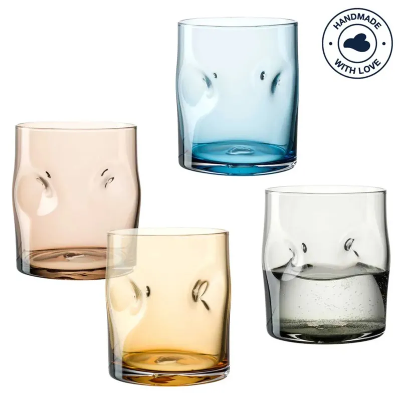 Trinkglas VESUVIO 4-er Set farbig 300 ml von LEONARDO