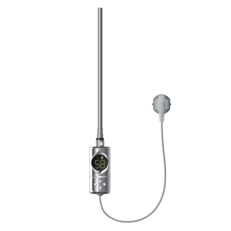 Ein Heizgerät mit digitalem Display und Kabel.