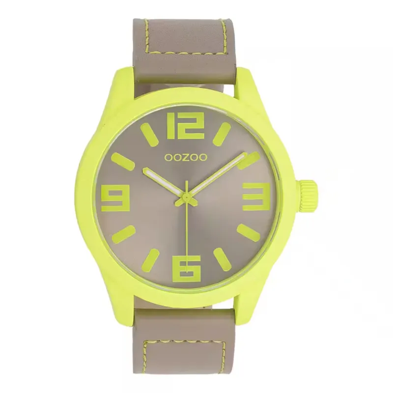 Herrenuhr Timepieces Taupe / Lime C0904 • Oozoo