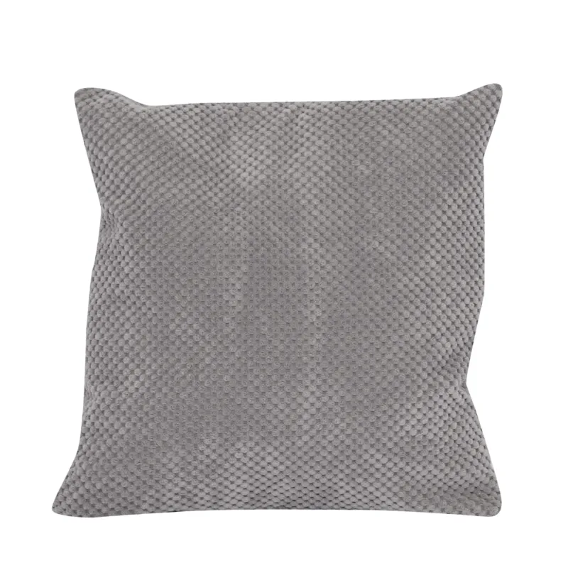 Piano Dekokissen mit Füllung Noppen-Struktur 45x45 silber Sofakissen Sun Garden