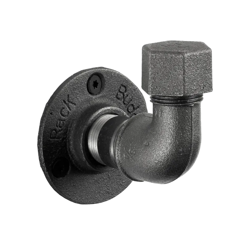 Original Claw - Kleiderhaken aus Wasserrohren in schwarzem Metall für platzsparende und robuste Wandaufhängung