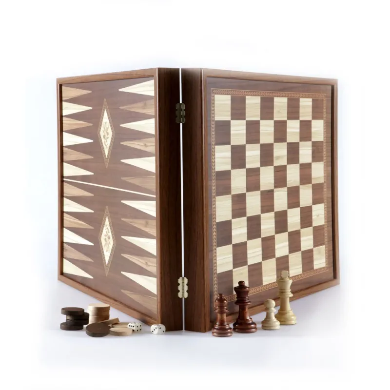Schach & Backgammon Spiele-Kombo Large "Classic Style" von MANOPOULOS – Produktansicht 1