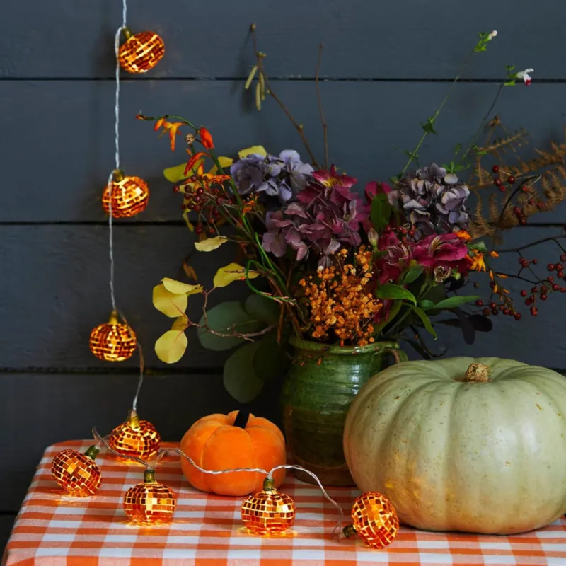 Autumn Hues Pumpkin Disco Lichterkette 1,6 m • Talking Tables