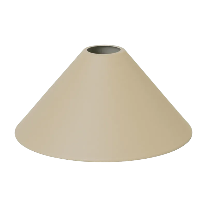 Abat jour cône en métal beige Cashmere - Ferm Living - The Cool Republic