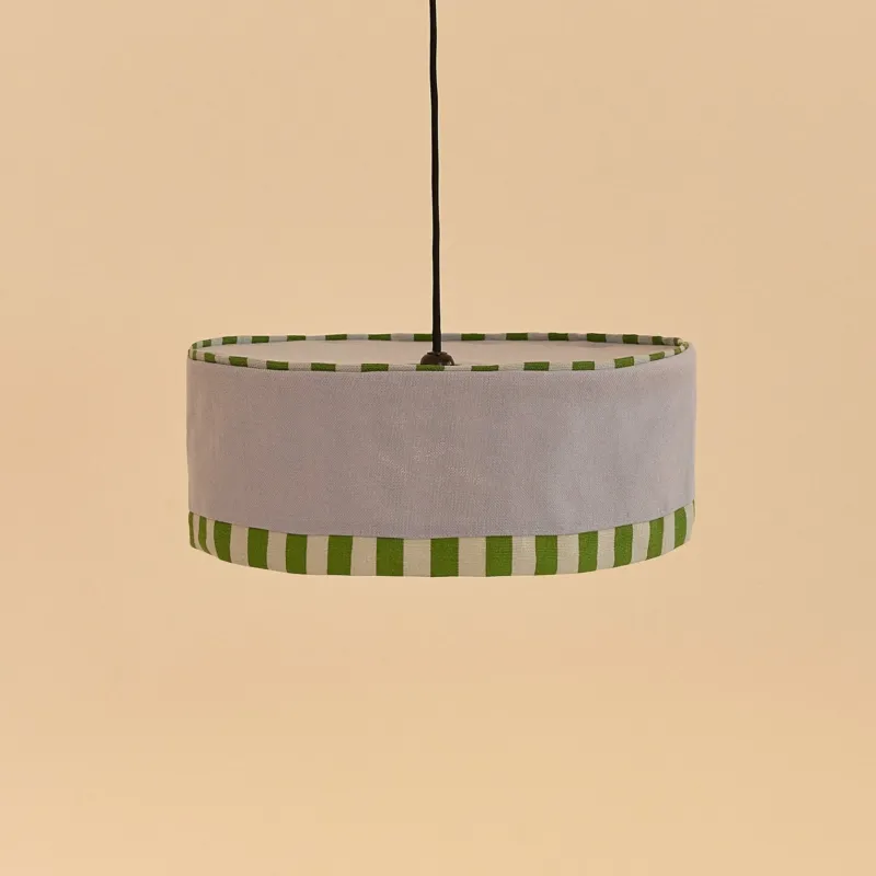 Abat-jour pour suspension en coton bio bleu et vert 50 cm Paul - Nobodinoz - The Cool Republic