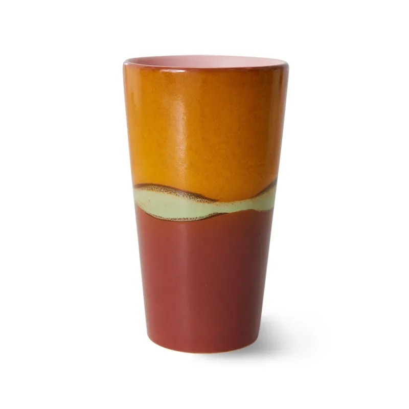 Tasse à latte en argile orange - HKLIVING
