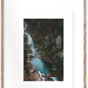 Affiche Down the Canyon encadrée Moebe chêne A2 - Le Renard - The Cool Republic