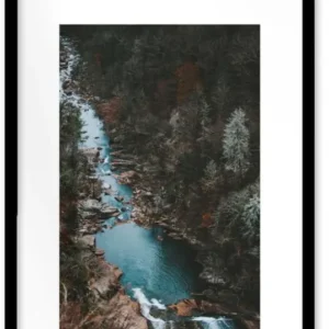 Affiche Down the Canyon encadrée Moebe noir A3 - Le Renard - The Cool Republic