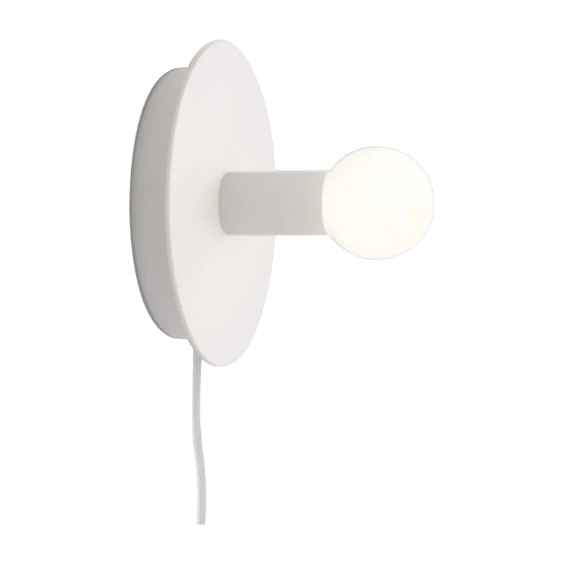 Applique avec prise en acier blanc Dot - Lambert & Fils - The Cool Republic