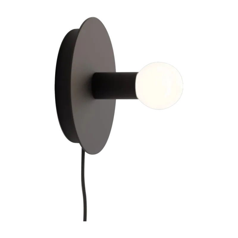 Applique avec prise en acier noir Dot - Lambert & Fils - The Cool Republic