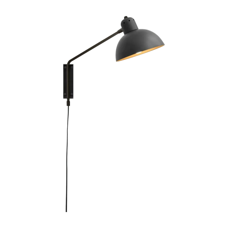 Applique avec prise graphite noir 47 cm Waldorf - Lambert & Fils - The Cool Republic