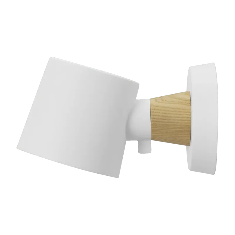 Applique câblée en acier et frêne blanche Rise Hardwired - Normann Copenhagen - The Cool Republic