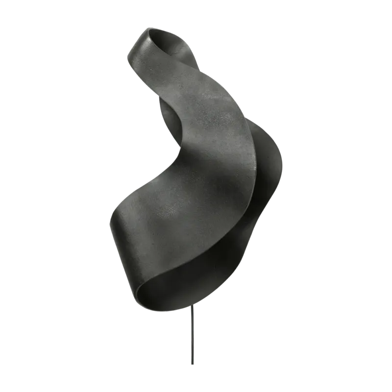 Applique murale en aluminium noir 33,6 x 60 x 12,7 cm Oyster - Ferm Living - The Cool Republic