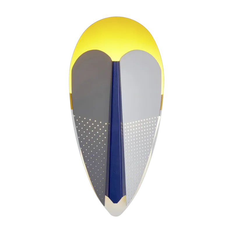 Applique Sorcier Gris, bleu et jaune - La Chance - The Cool Republic