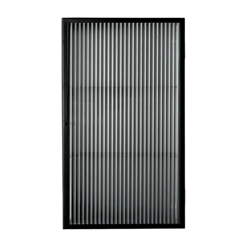 Armoire murale en verre strié et acier noir 35 x 60 x 15 cm Haze - Ferm Living - The Cool Republic
