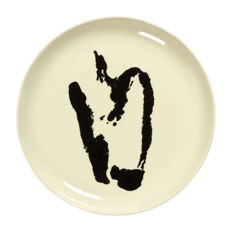 Assiette 22,5 cm M blanche avec poivron noir Feast - Serax - The Cool Republic