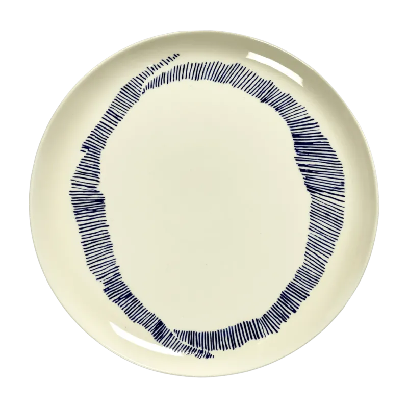 Assiette blanche Stripes 26,5 cm Feast - Serax - The Cool Republic