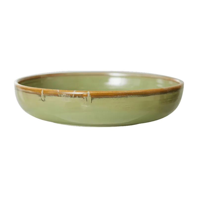 Assiette creuse L Vert mousse - HKLIVING - The Cool Republic