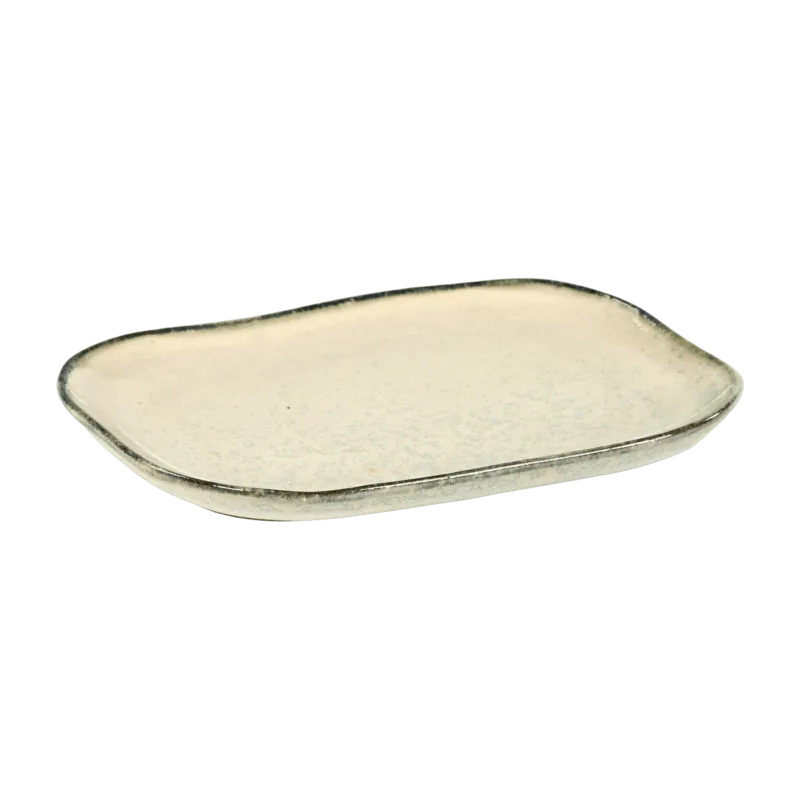 Assiette rectangulaire 14,5 x 10,5 cm blanc cassé Merci N°3 - Serax - The Cool Republic