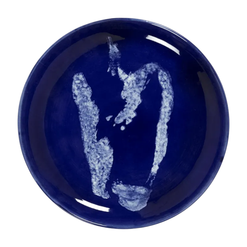 Assiette S bleu avec poivron blanc Feast - Serax - The Cool Republic