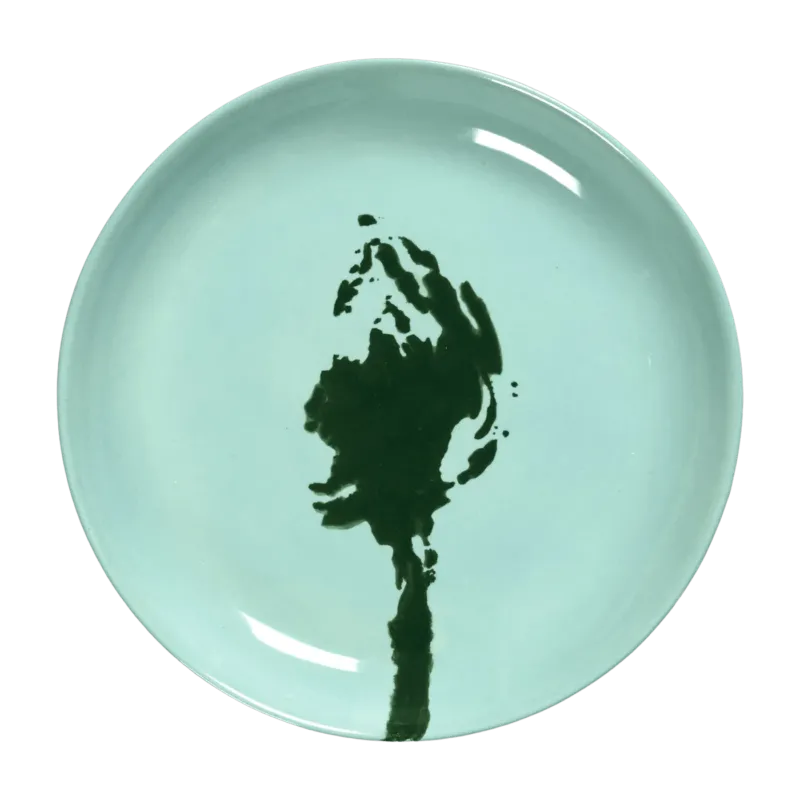 Assiette XS azur avec artichaut vert Feast - Serax - The Cool Republic