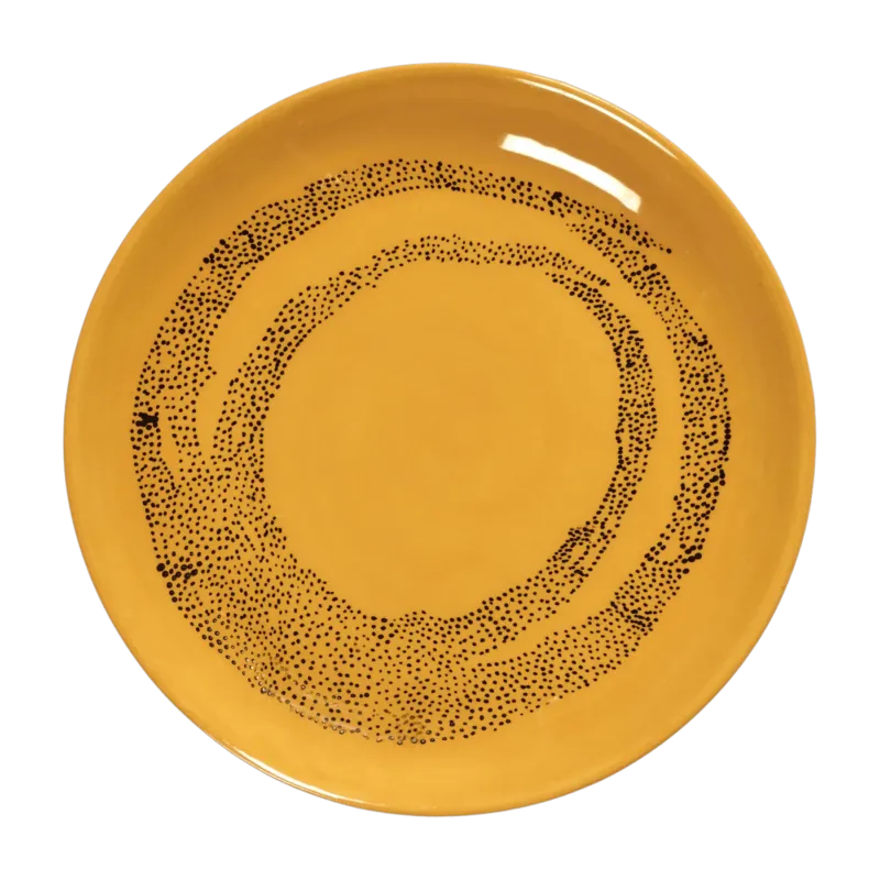 Assiette XS sunny yellow avec motif noir Feast - Serax - The Cool Republic