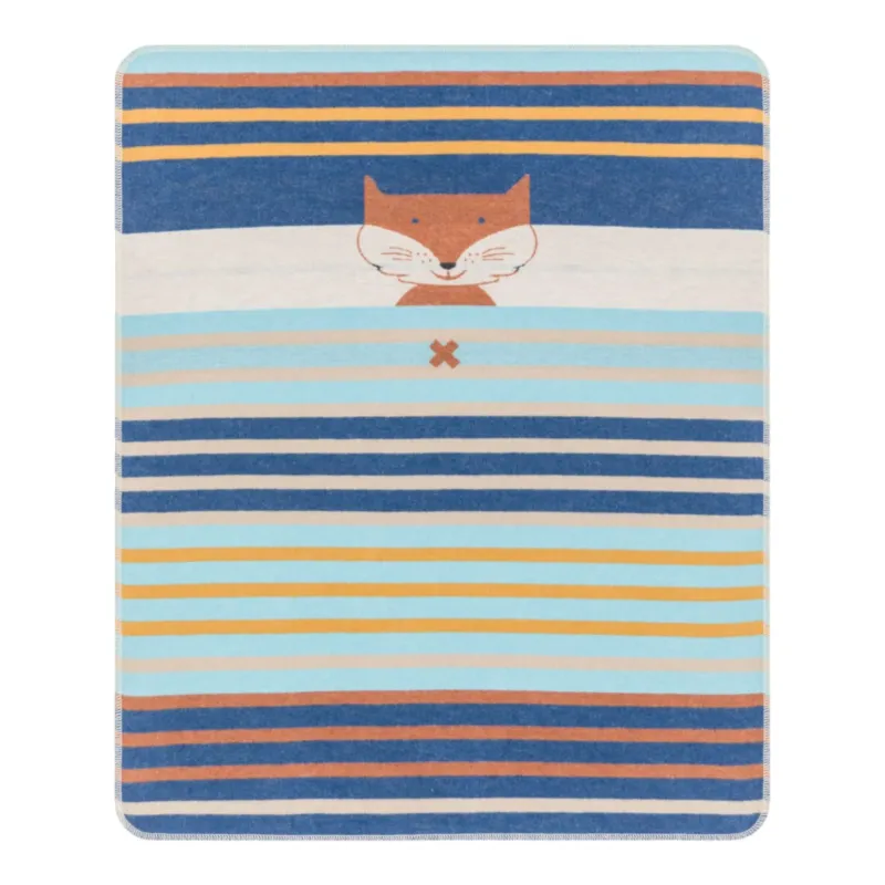 David Fussenegger JUWEL Fuchs Multistreifen Babydecke – Wolle