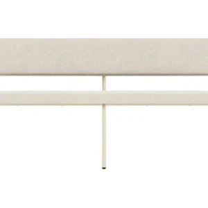 Banc avec dossier 2 places en acier beige et tissu beige naturel Monday - Fest Amsterdam - The Cool Republic