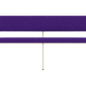 Banc avec dossier 2 places en acier beige et tissu violet Monday - Fest Amsterdam - The Cool Republic