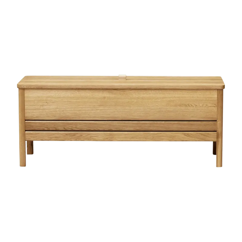 Banc avec rangement en chêne naturel 111 cm A Line - Form & Refine - The Cool Republic