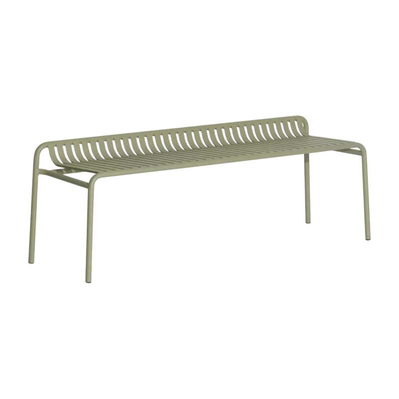 Banc de jardin bas en aluminium vert jade Week-End - Petite Friture - The Cool Republic