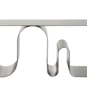 Banc en acier chrome plein 100x32x43,2cm Curva - AYTM - The Cool Republic