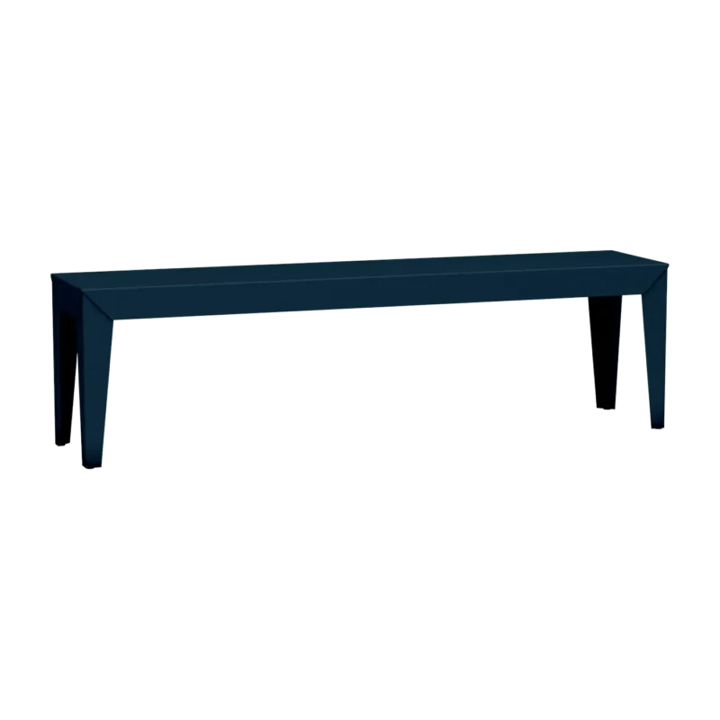 Banc en acier mat denim 160 cm Zef - Matière Grise - The Cool Republic