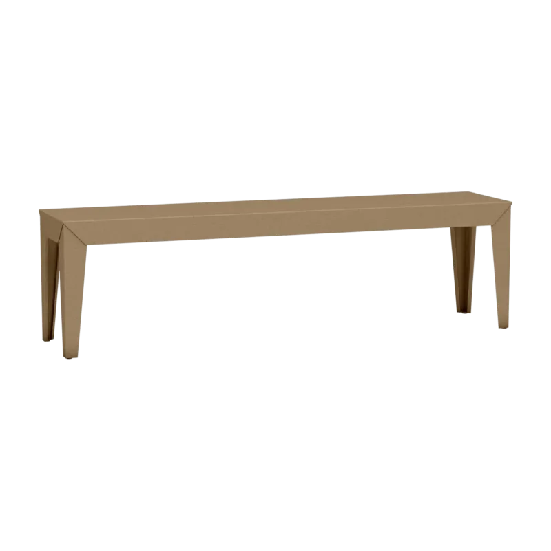 Banc en acier mat sable 160 cm Zef - Matière Grise - The Cool Republic