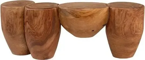 Banc en teck 110x30x40cm Shizen - Versmissen - The Cool Republic