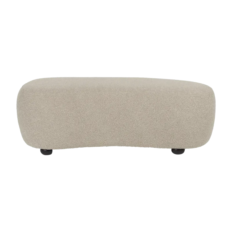 Banc en tissu beige 120x46x41cm Elio - The Cool Republic - The Cool Republic