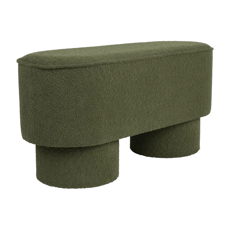 Banc en tissu vert 93x35x44,5cm Lumo - The Cool Republic - The Cool Republic