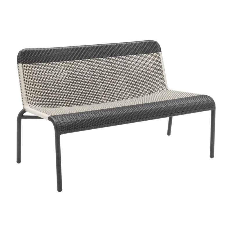 Banquette en résine noire et blanc Tobago - KOK - The Cool Republic