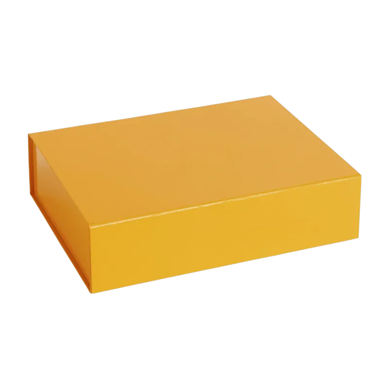 Boîte de rangement en carton jaune 33 x 25 cm Colour S egg yolk - HAY - The Cool Republic