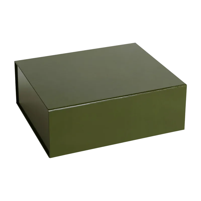 Boîte de rangement en carton olive 35 x 29 cm Colour M - HAY - The Cool Republic
