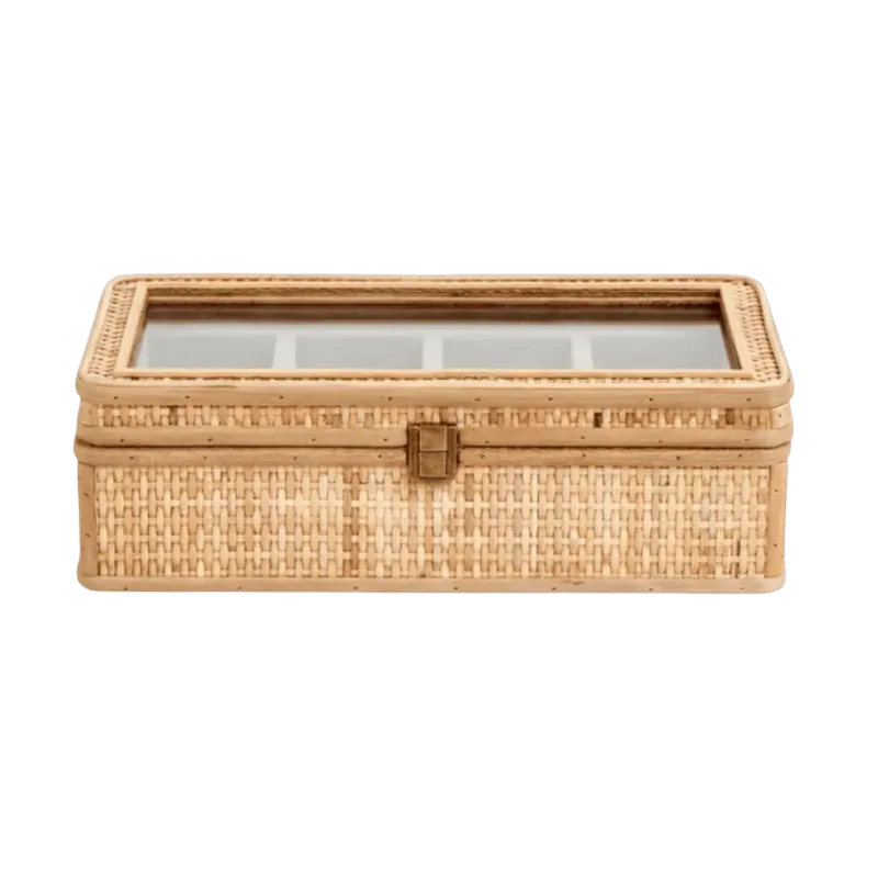 Boîte de rangement en rotin 34,5x19x10,5cm - Nordal - The Cool Republic