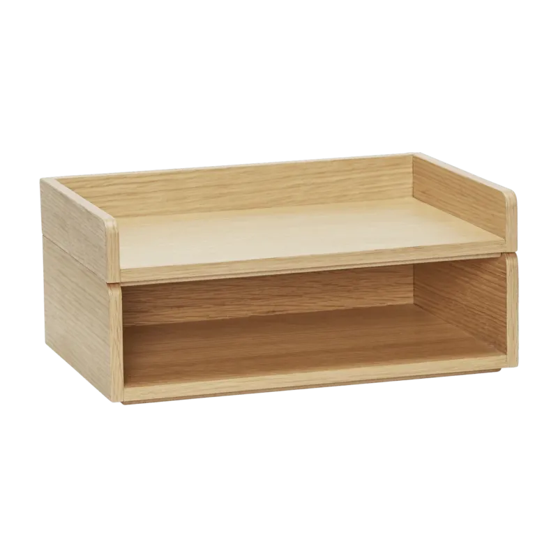Boîte rectangulaire en mdf naturel 33x22cm Afour - Hübsch - The Cool Republic