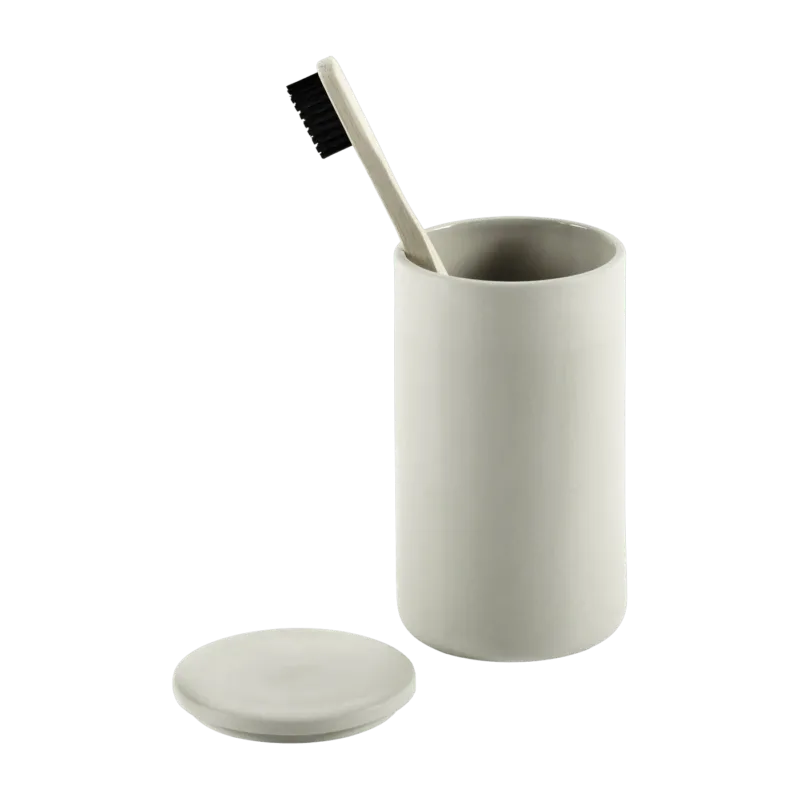 Boite ronde avec couvercle en porcelaine beige Cose - Serax - The Cool Republic