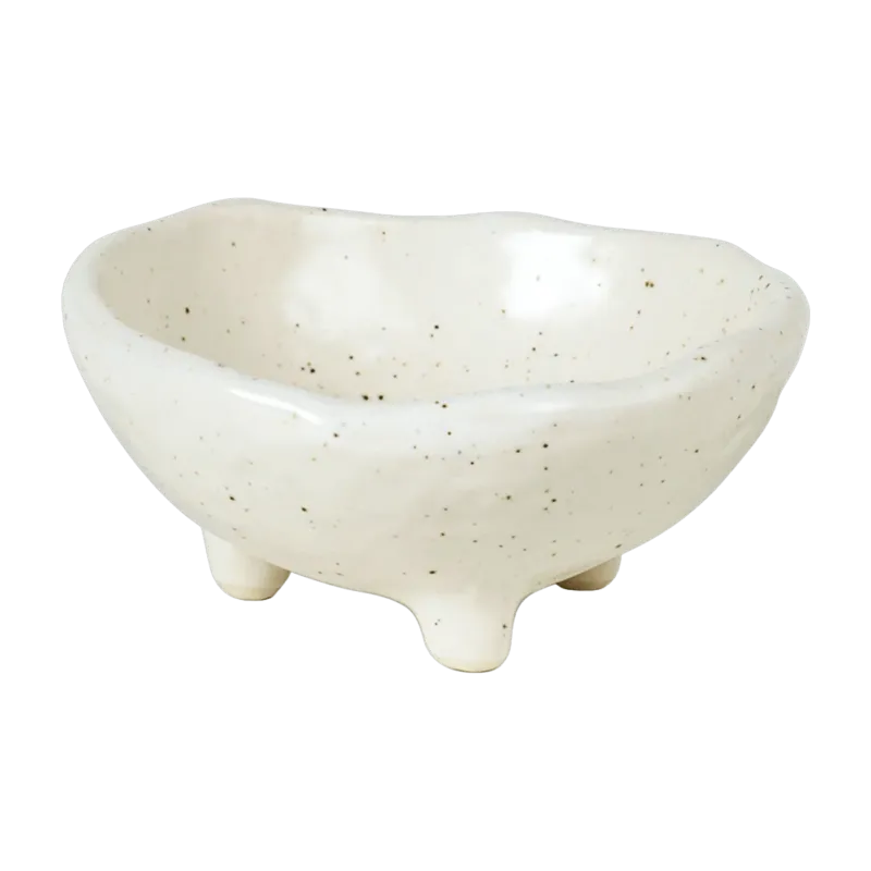 Bol à pieds en grès crème 8,5 cm Nordic Vanilla - Broste Copenhagen - The Cool Republic