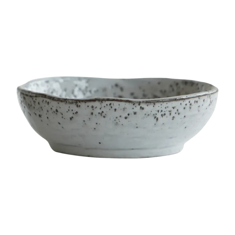 Bol en céramique 14 cm gris bleu moucheté Rustic - House Doctor - The Cool Republic