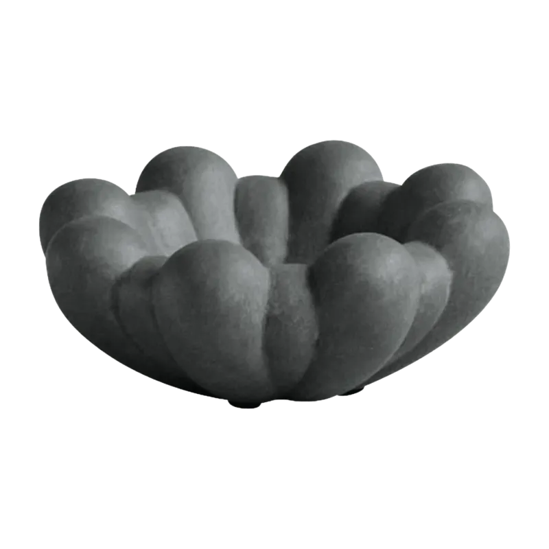 Bol en céramique gris foncé mini Bloom Tray - 101 Copenhagen - The Cool Republic